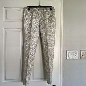 J. Crew Metallic Cropped Pants